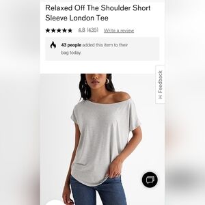 Relaxed Off The Shoulder Short Sleeve London Tee